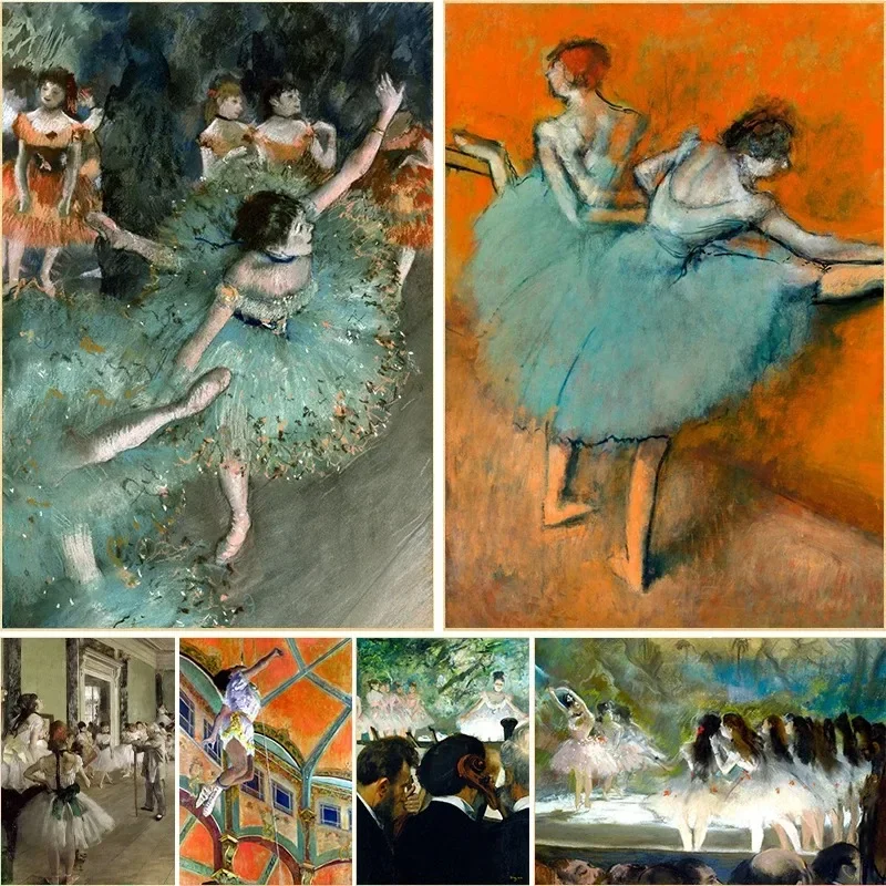 Impressionist Edgar Degas Art Swaying Dancer Ballet Poster Print Canvas Painting Wall Art for Dancer Living Room Home Decor