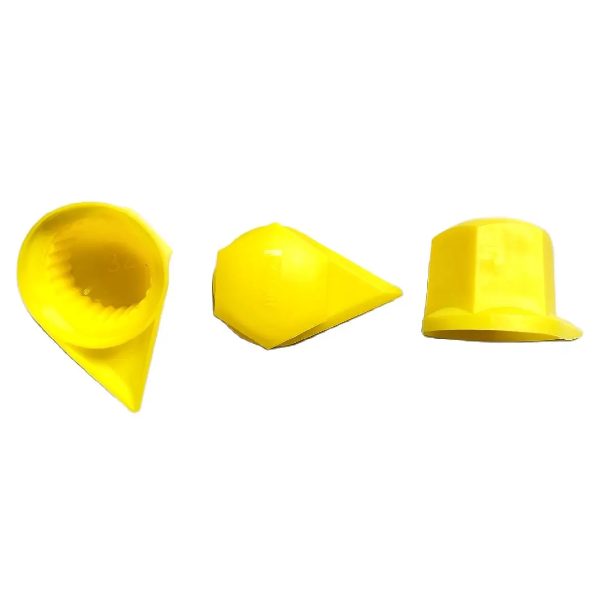 Wheel Nut indicator Yellow color Short Cap type High Dust-Cap  SWS32 PP 10pcs for 32mm nut car accsesories