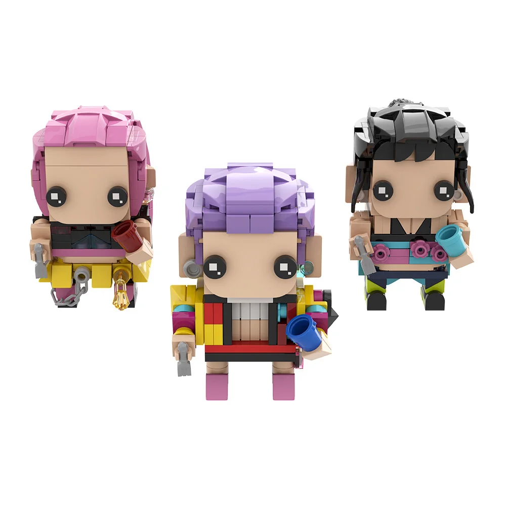 โกบริคส์ MOC แม่มดล่าสัตว์ทีมบล็อกตัวต่อหญิงกลุ่มนักร้องอิฐ DIY ประกอบของเล่นเด็กของขวัญ