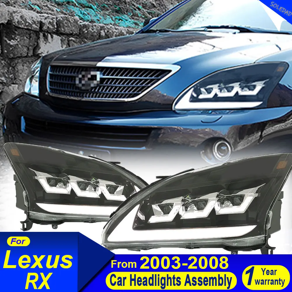 Car LED Headlights For Lexus RX RX300 2003 2004 2005 2006 2007 2008 new style LED Assembly Upgrade High Configure Projector Lens