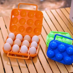 6/12 Grid Egg Storage Box Plastic Travel Portable Kitchen Utensils Outdoor Picnic BBQ Camping Tableware Camping Gear