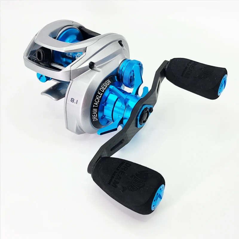 

Formula D 7.3:1 8.1:1 Carbon Hand Magnesium Alloy Body Lightweight Bait Casting Reel Wheel