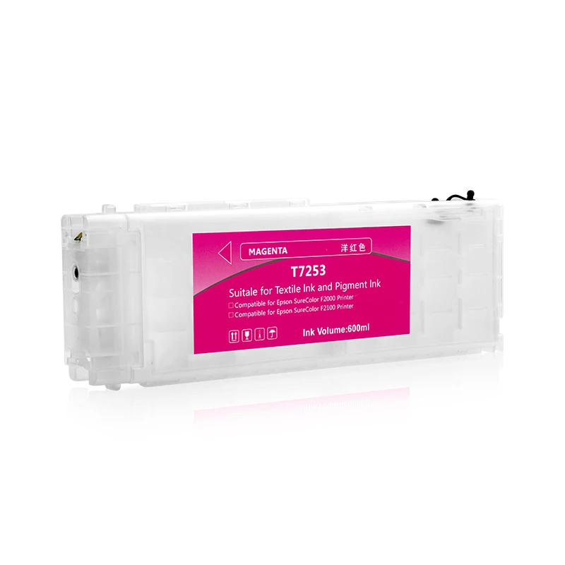 T7251-T7254 T725ARefillable Ink Cartridge With One Time Use Chip For Epson SureColor F2000 F2100 F2130 F2140 F2150 F2160 Printer