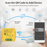 A84Z-Matter Wifi Smart Switch Tuya Smart Home Automation Relay Module Works For Homekit Alexa Google Smart Life,16A 1-Gang Durab