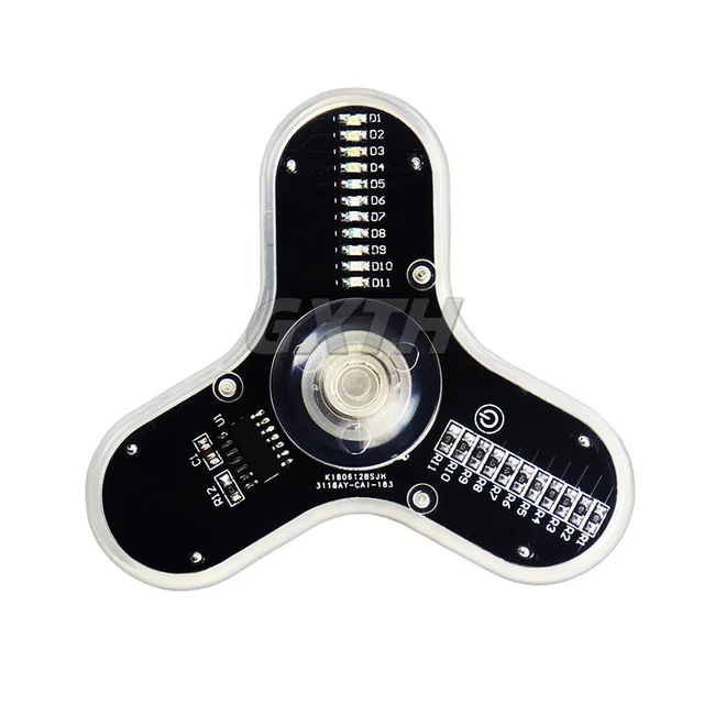 DIY Fidget Top Kit Gyros z lampką LED DIY projekt lutowania elektroniczny zestaw zrób to sam do lutowania