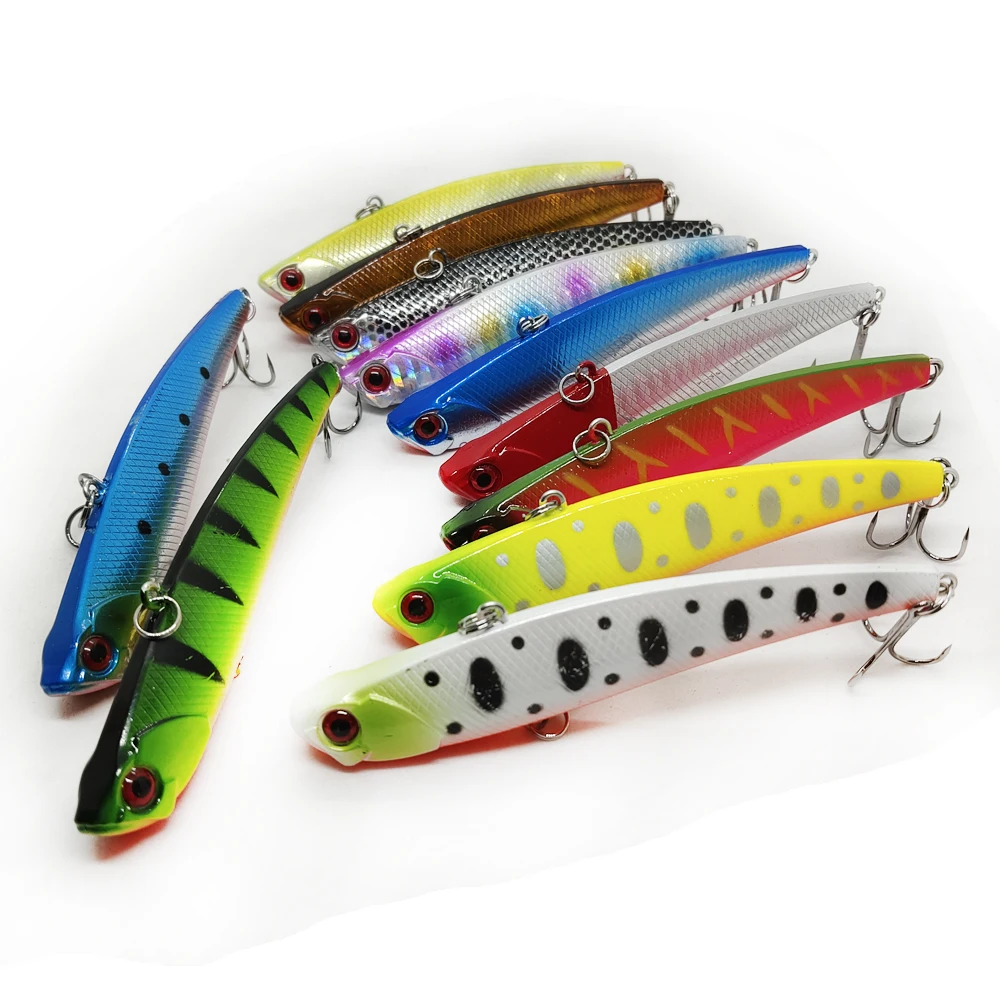 1pcs 9.5cm 23g Hard VIB Lures Fishing Minnow Bait Treble Hooks Sinking Crank bait Wobblers Fishing Tackle 3D Eyes image 6