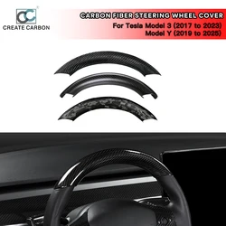 Carbon Fiber Steering Wheel Cover for Tesla Model 3 2017 to 2023 Model Y 2020 to 2024 Steering Wheel Cover Steering Wheel Wrap