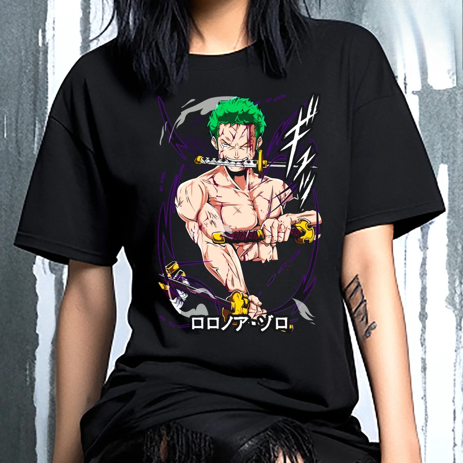 One Piece Anime Roronoa Zoro T Shirt Men Women Cotton Short Sleeve Tee Tops 2026 Summer Graphic Print Streetwear Casual Y2k
