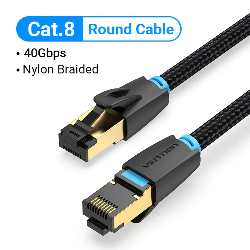 Ventie Cat8 Ethernet-kabel STTP 40 Gbps 2000 MHz Cat 8 RJ45 Netwerk Lan-patchsnoer voor Router Modem Internet RJ 45 Ethernet-kabel