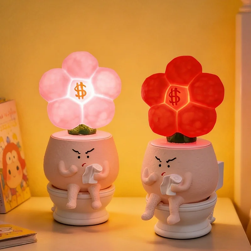 Lustiges Toiletten-Nachtlicht, Ornament, kreative niedliche Schlafzimmerbeleuchtung, Vorratsglas, Büro, Arbeitszimmer, rosa Raumdekoration, Umgebungsbeleuchtung