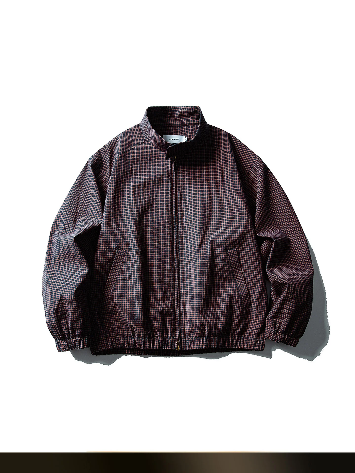 

Retro Japanese Sle Workwear Plaid Jaet Loose Casual Spor Outerwear for Couples Autumn New Arrival Long Sve Zipper