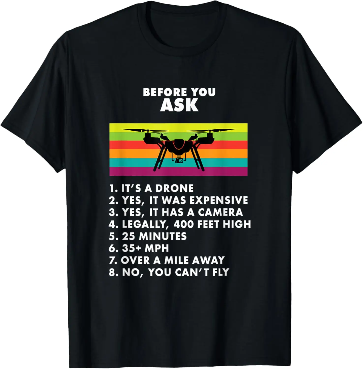 

Дорогая футболка Camera Mission с забавным дрона