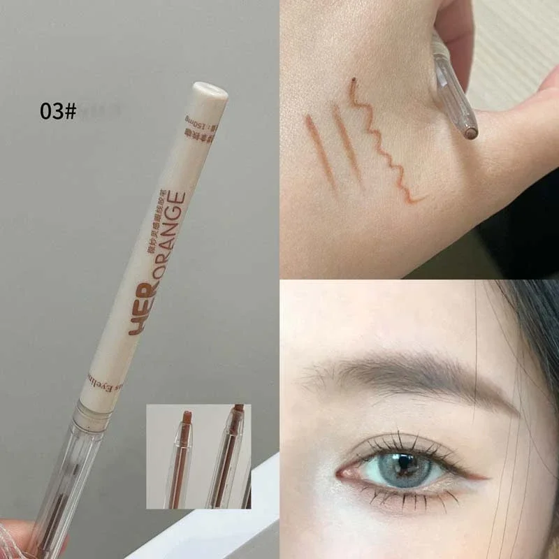 초콜릿 브라운 아이라이너 젤 펜 5가지 색상 오래 지속되는 방수 젤 아이라이너 라떼 커피 매트 실크웜 아이라이너 펜 메이크업