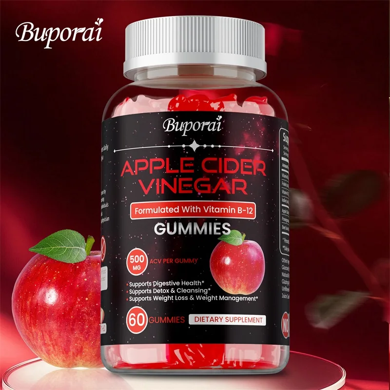 Apple Cider Vinegar Gummies - Weight Management, Cleansing Detox Fat Burning Appetite Suppressant, NON-GMO