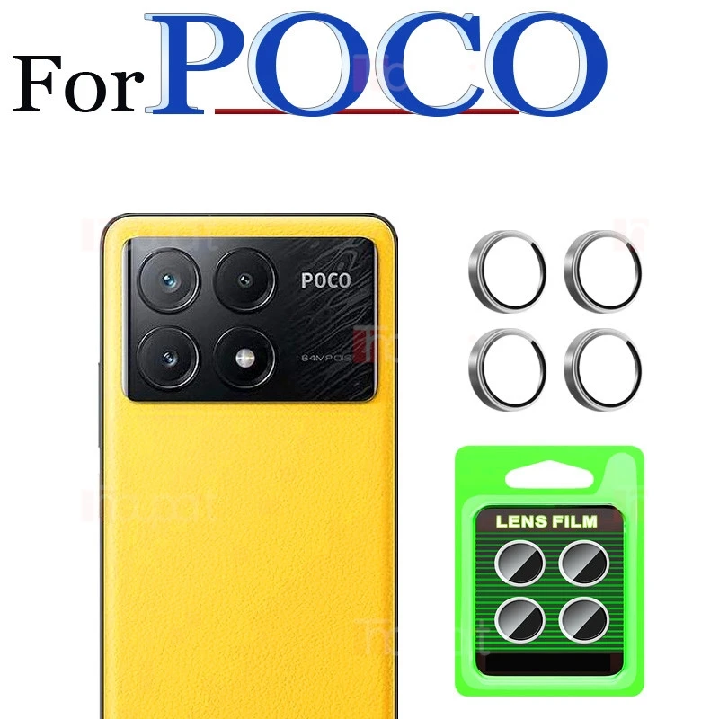 Newly Upgraded Camera Protector For Xiaomi POCO X6 Pro F6 Pro Glass Camera Lens film Matel frame 3D Design Full Cover
