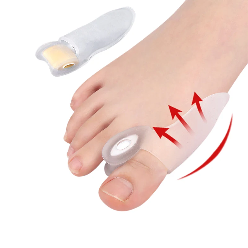 1 Paar Siliconen Gel Duimcorrector Kleine Teen Beschermer Separator Valgus Vinger Stijltang Voetverzorging Hulpkussentjes