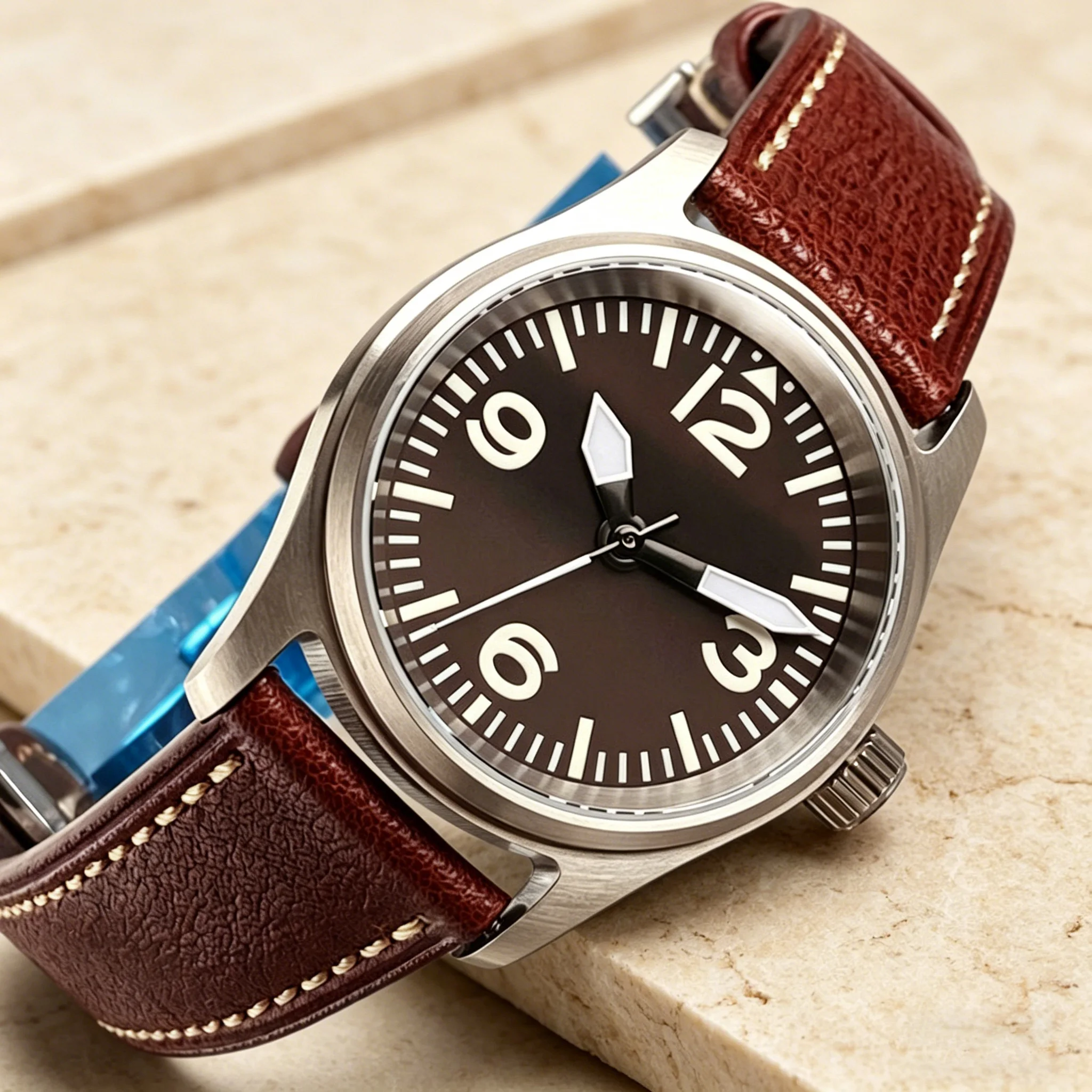 

36mm Tandorio 20ATM Automatic Pilot Watch for Men NH35A Asia2824 Miyota8215 200m Water Resistance Black Dial Sapphire Crystal