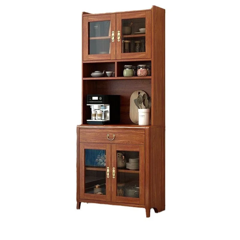 

new Chinese side cabinet solid wood frame wall high integrated living room