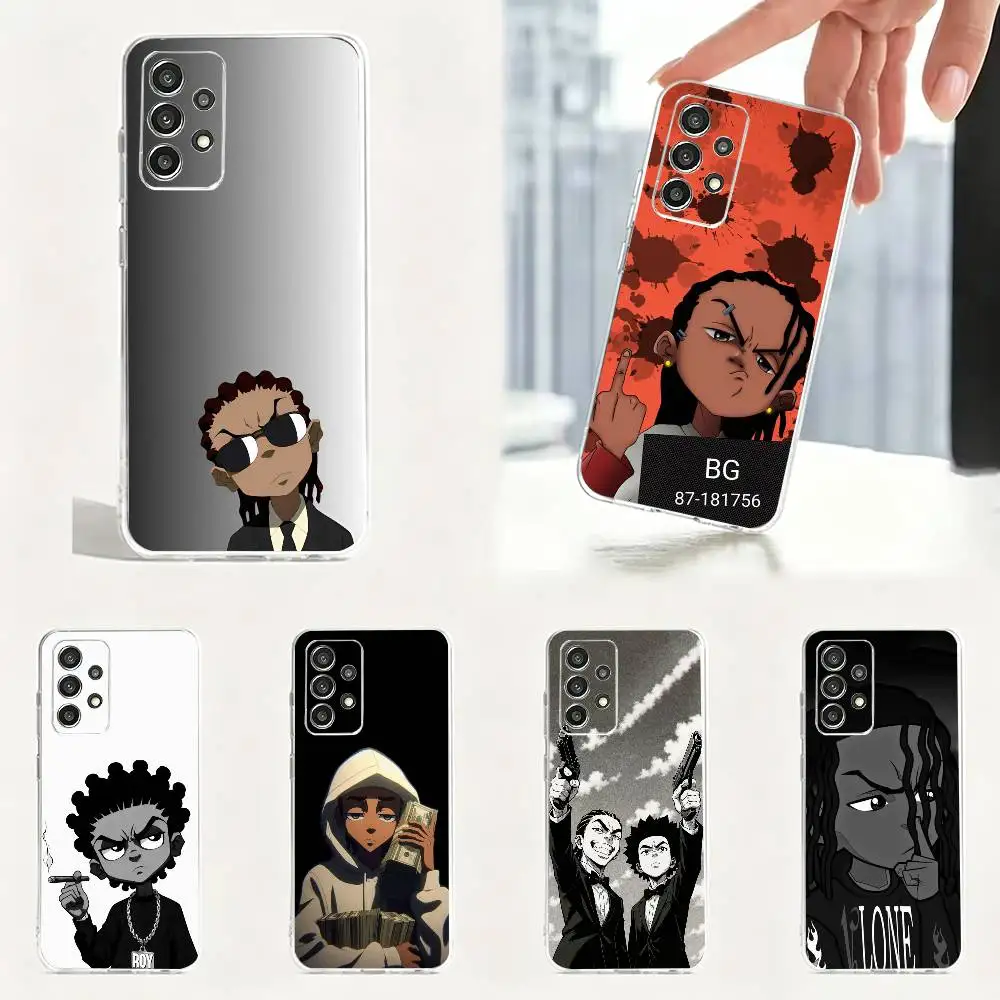 Cool Boy Cartoon The B-Boondocks Phone Case Soft Black Case For Samsung S24,S30,S21,S23,S22,S20,Ultra,S25,Plus