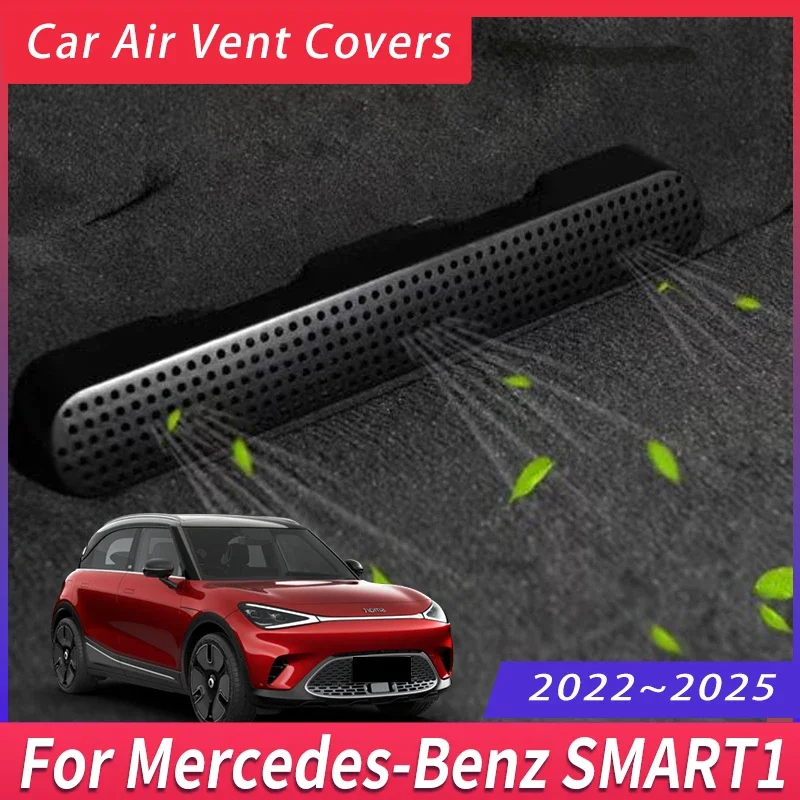 

2 Pcs Car Air Vent Covers For Mercedes-Benz Smart 1 2022~2025 2023 Seat Air Duct Outlet Exhaust Cover Auto Accessories interior