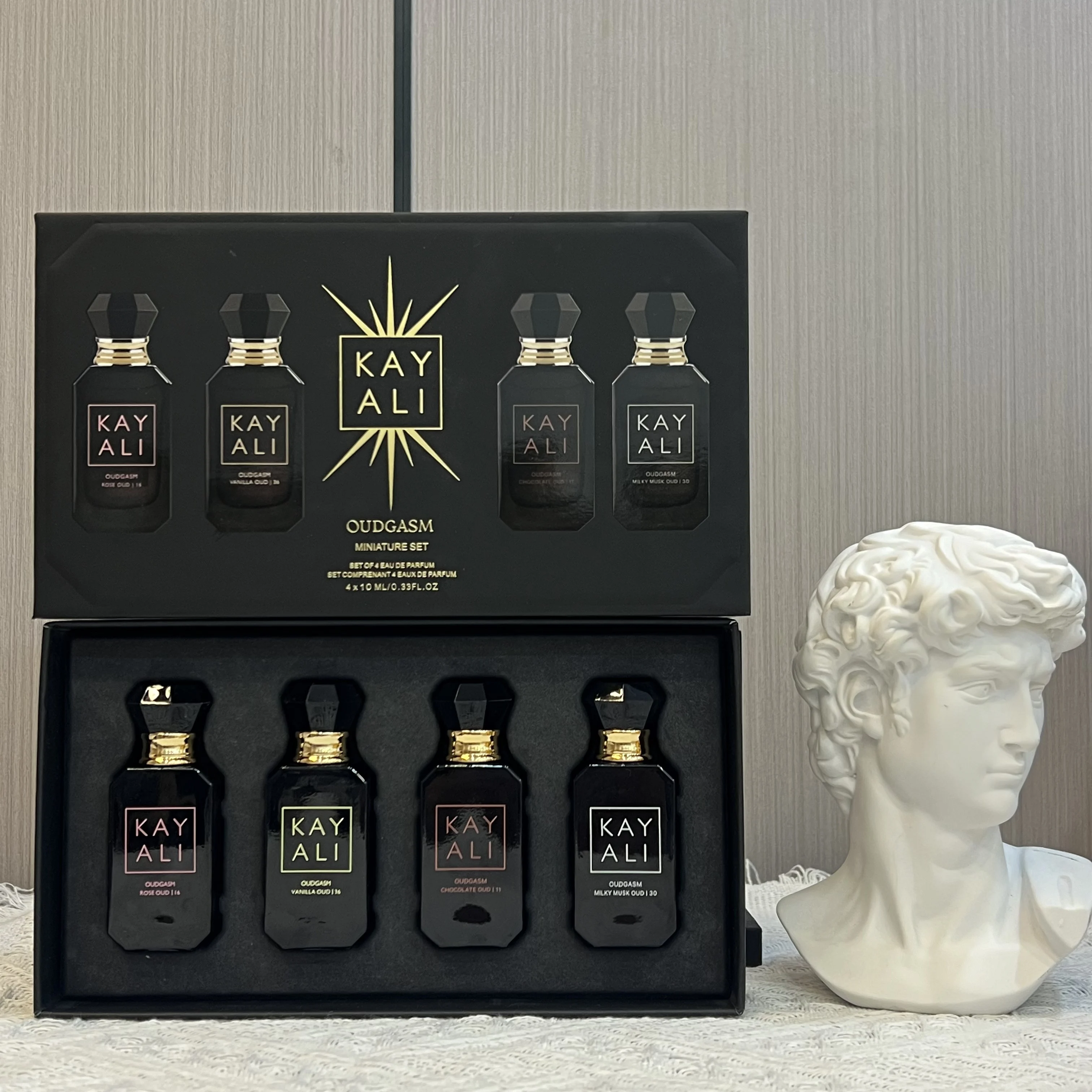 KAYALI 4x10ml Mini Parfum Set Vanille Oudh Bloemig Fruitig Oriëntaals Langdurig Unisex Eau De Parfum Reisset Luxe