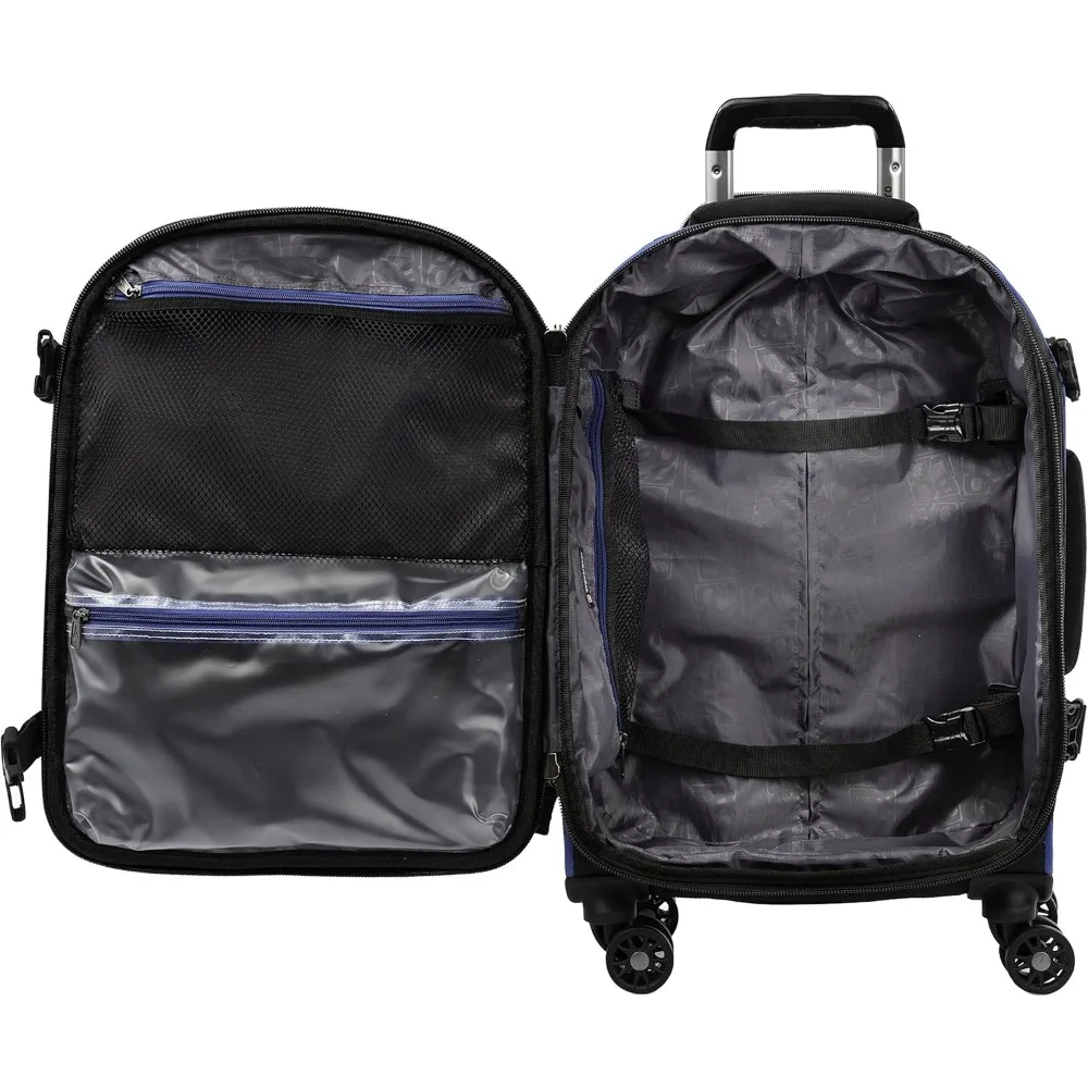 erweiterbares Spinnergepäck, 21 Zoll, blau/schwarz, Softside-Handgepäck
