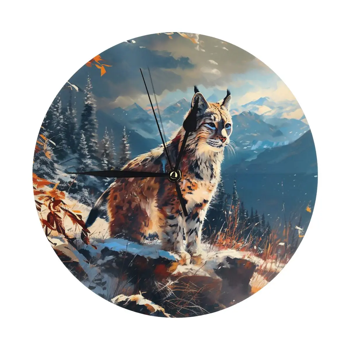 Eurasia Lynx в Румынии, настенные часы, украшение для комнаты, круглые часы, необходимые украшения