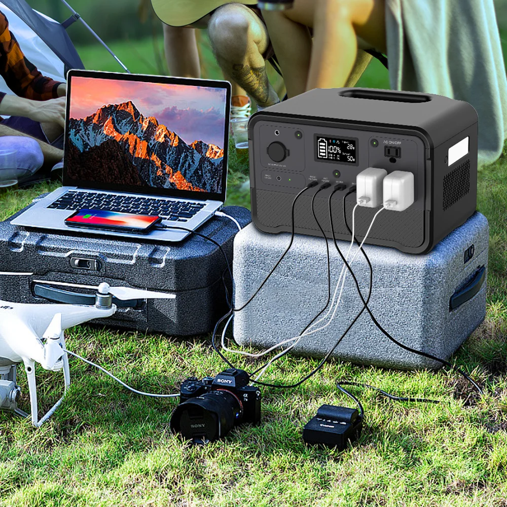 DPS-700D New 700WH  Black  217000 MAh Outdoor Portable  Power Station Charging Smartphones Tablets  Laptops for Hiking or RVers