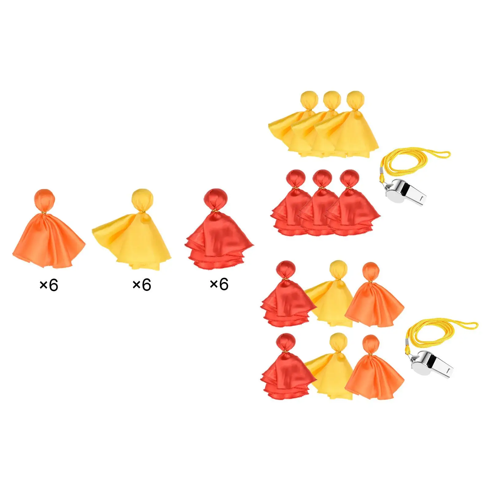 6 Pieces Football Penalty Flag Sports Fan Set Football Games Accessory