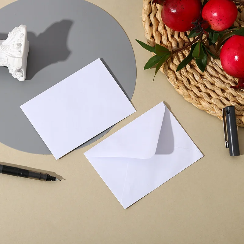 

30pcs/lot White Envelope High-grade 250g Paper Small Business Supplies Stationery Envelopes for Wedding Invitations Postcards