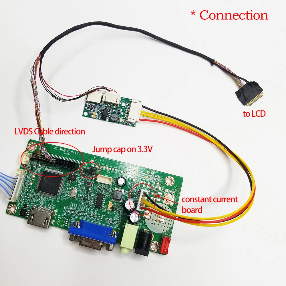 Kit For LP097X02-SL LTN097XL02 Drive Board 30Pin LVDS HDMI ipad1 ipad2 LCD Screen Control Motherboard 9.7 inches 1024*768