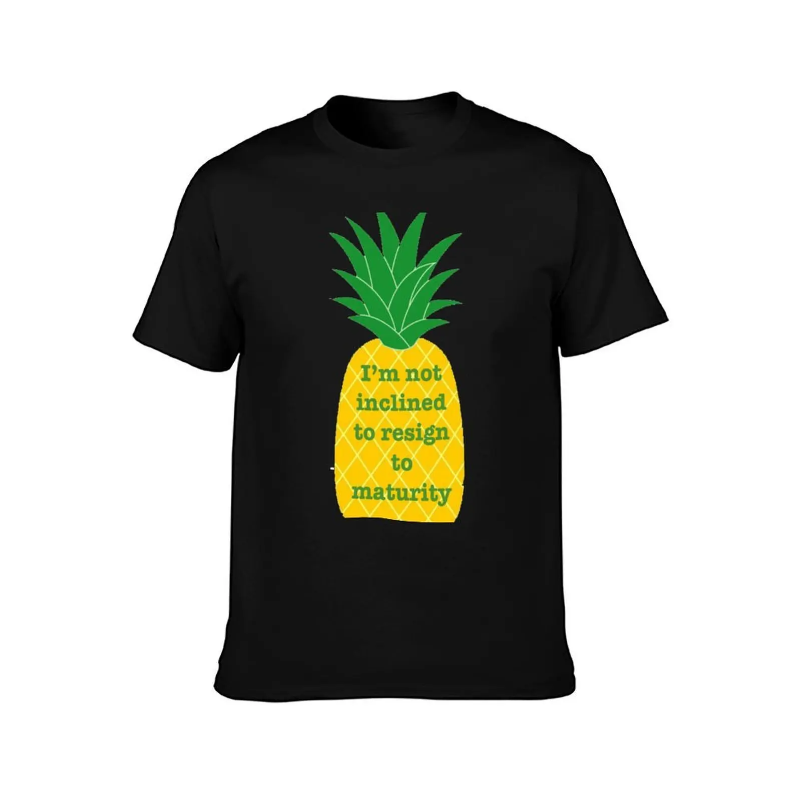 I'm not inclined to resign to maturity T-Shirt, Summer Casual Cotton Tee, Oversized Streetwear Tops, Vintage Graphic Print