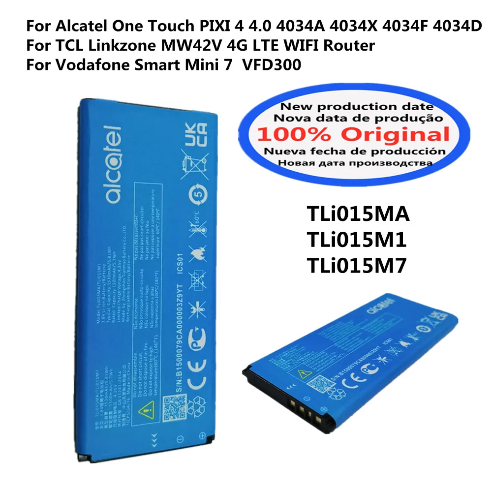 TLi015MA Battery For Alcatel One Touch PIXI 4 4034A For Vodafone Smart Mini 7 VFD300 For TCL Linkzone MW42V TLi015M1 TLi015M7