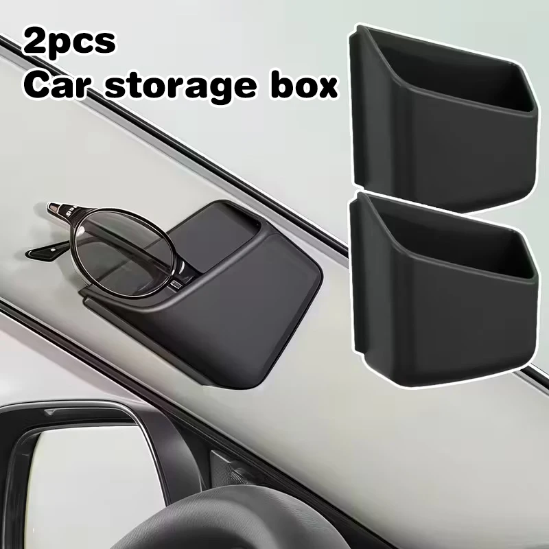 New Stylish Car Organizer For Glasses And Phone, Durable Materials, Minimalist Design, Suitable For All Seasons, Car Storage Box
