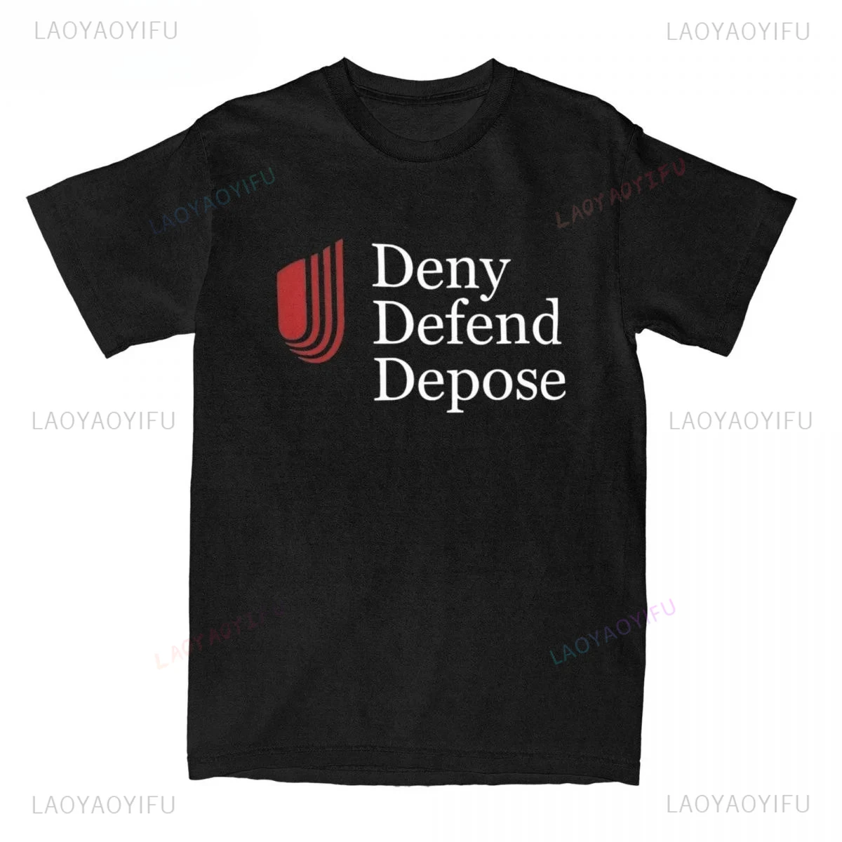 Camiseta gráfica de Satire político Deny Defense Unisex diseño de protesta Vintage ropa de calle de gran tamaño cuello redondo manga corta