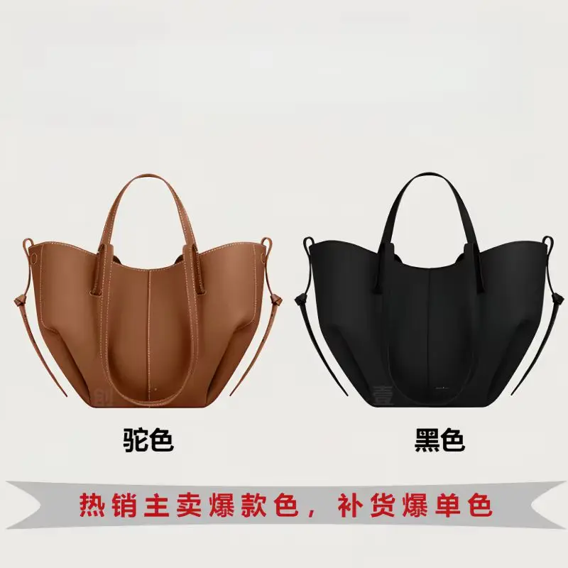 Large-Capacity Underarm Tote Bag Polen-Ladie Retro European And American Niche Bucket Handbag Fashion Classic Girl Xmas Gift