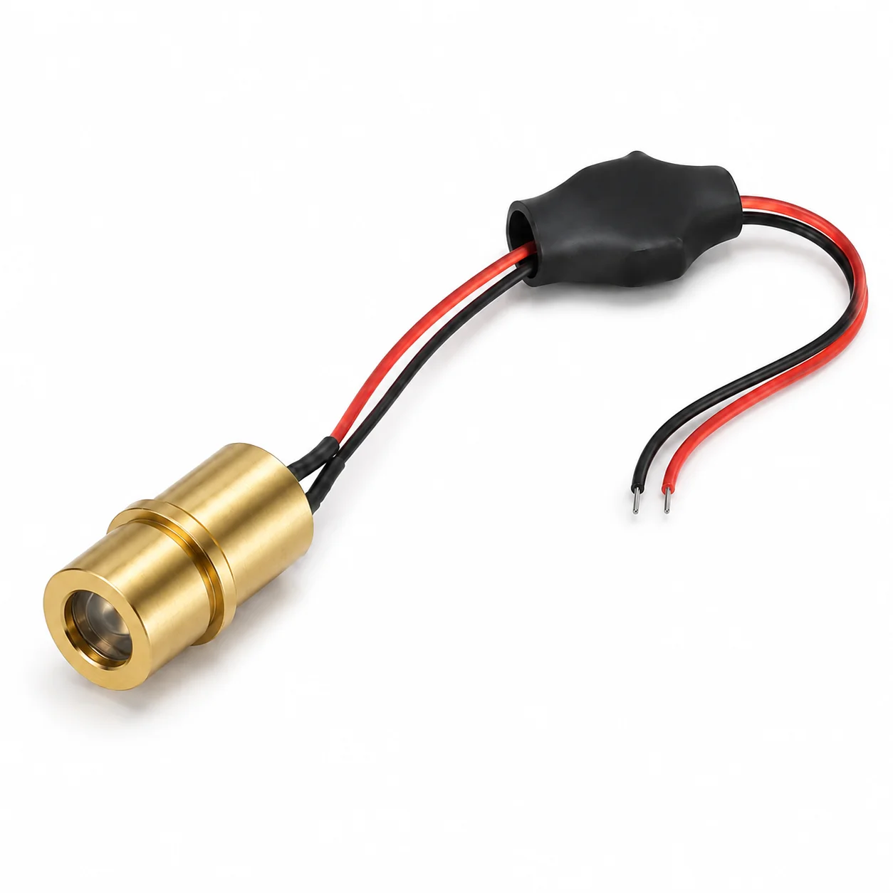 ZhonNa 9x16mm Brass Laser Module with Built-in Lens Red Black Leads Round PCB for Tools Instruments Meters Parts Accessories Kit