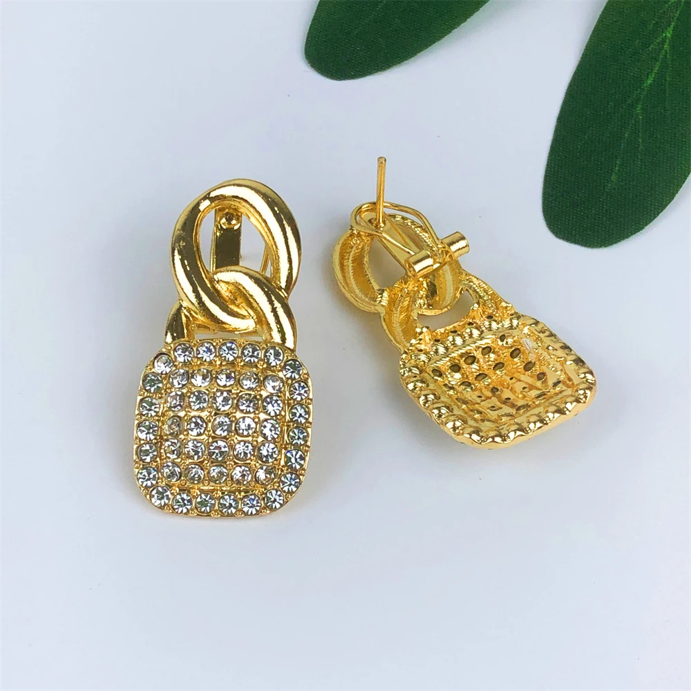 TITI Vintage Women Necklace Bracelet Earring Ring Jewelry Set Minimalist style Fashion 18K Gold Plated Party Jewelry