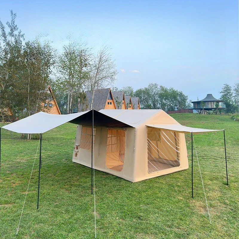 

Automatic inflatable tent with canopy, no camping sun protection for 6-8 people, overnight outside camping