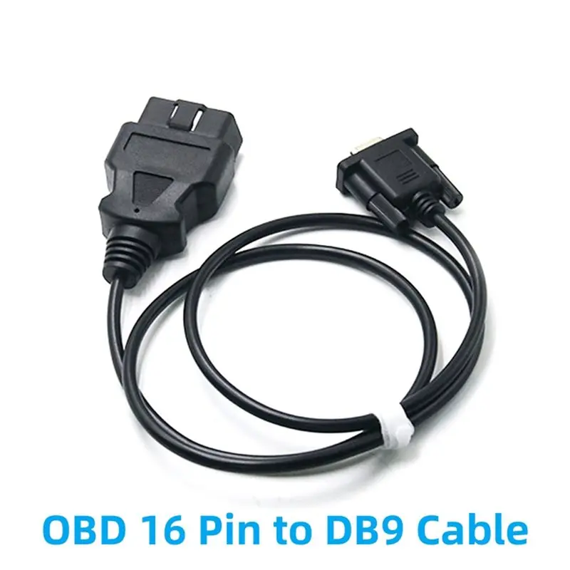AB34-OBD2 التشخيص تمديد كابل 16 دبوس ذكر إلى DB9 أنثى VGA D-Sub 9 دبوس obdii محول RS232 المنفذ التسلسلي خط obd2 كابل #2