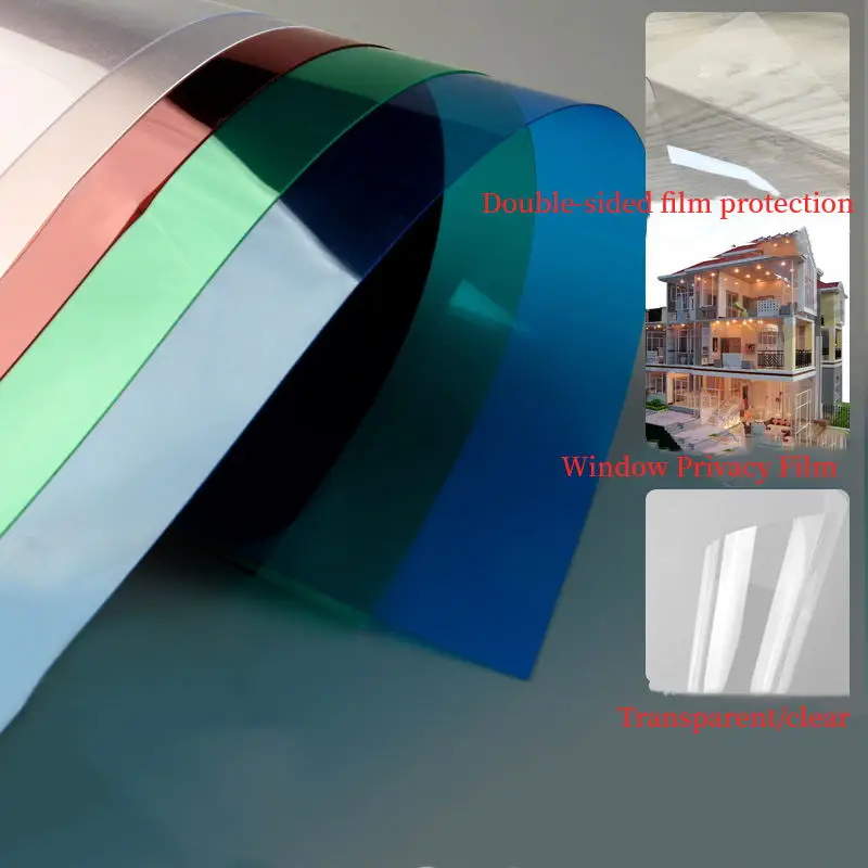 1pc colore smerigliato foglio di PVC trasparente modello fai da te materiale da costruzione pellicola per finestre protezione della Privacy adesivo per il blocco del sole all'aperto