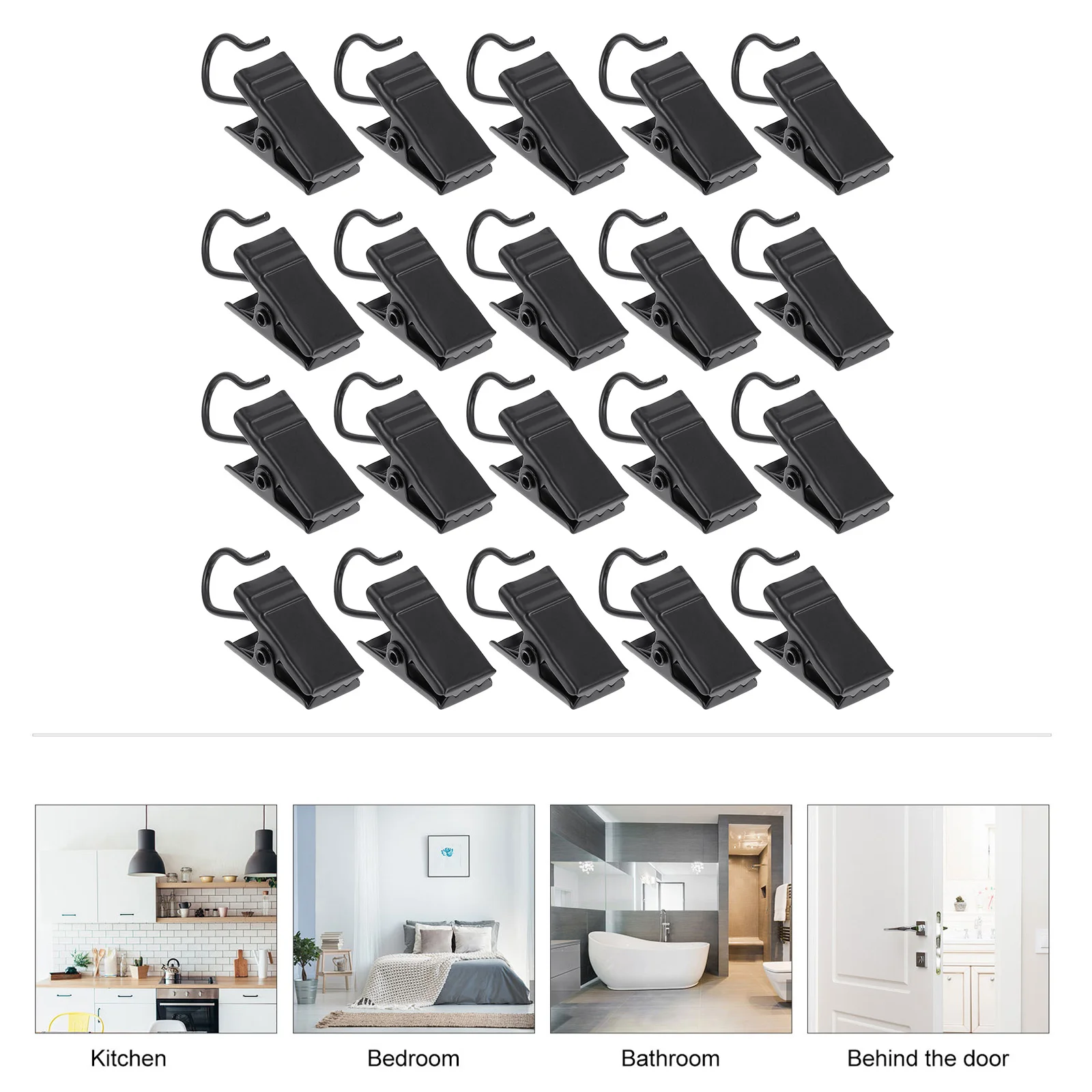 50Pcs Curtain Clamp Fixator Premium Metal Clip for Hanging Curtain Accessory Photo Display Light String Holder Kitchen Bathroom