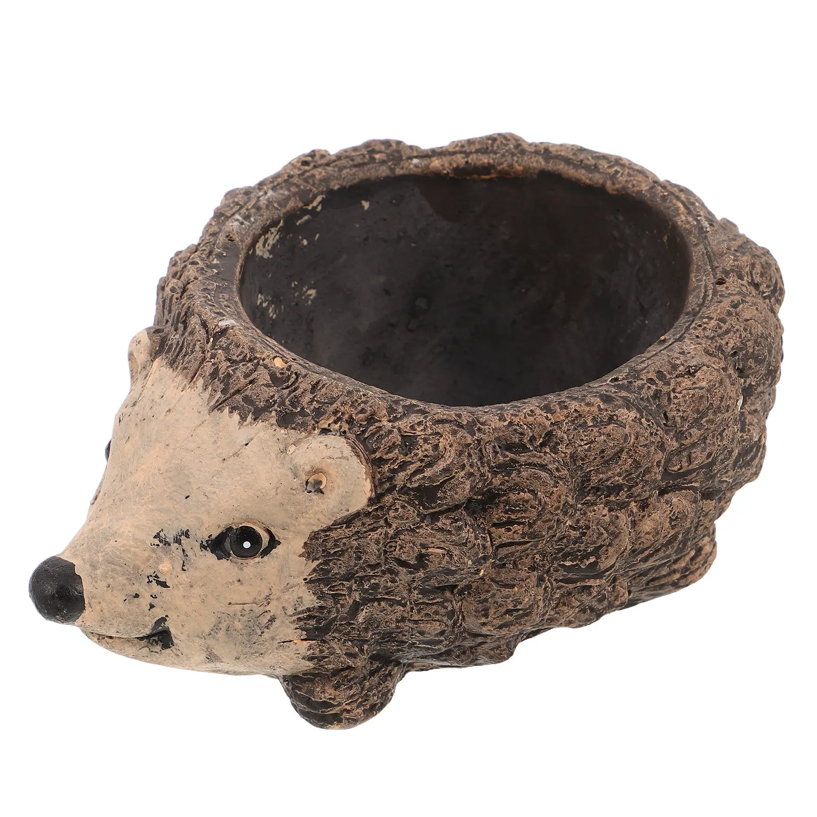 Cute Hedgehog Shaped Cement Succulent Pot Mini Indoor Planter for Home Office Desk Decoration Concrete Modern Style Planter