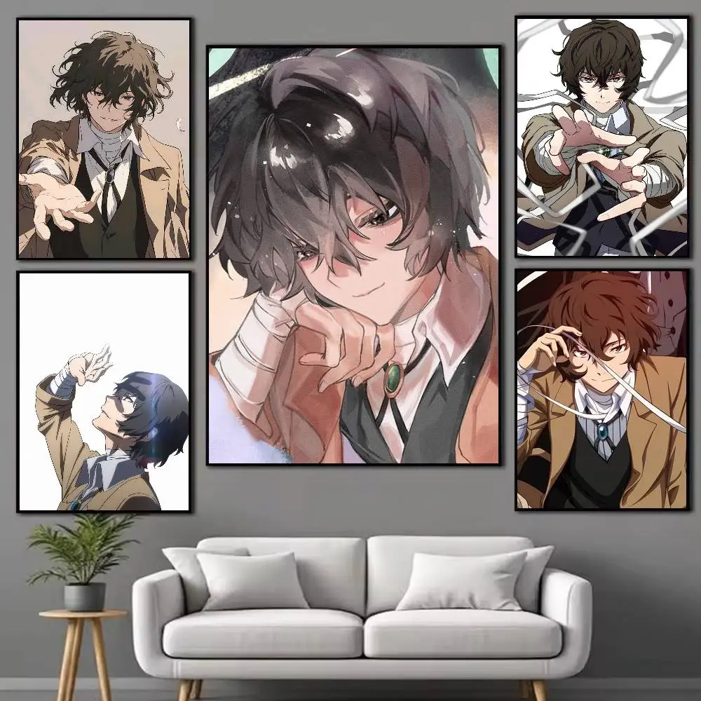 Bungo Stray Dogs dazai osamu Poster High Quality Dorm Living Room Aesthetic Wall Decoration Painting Stickers Gift