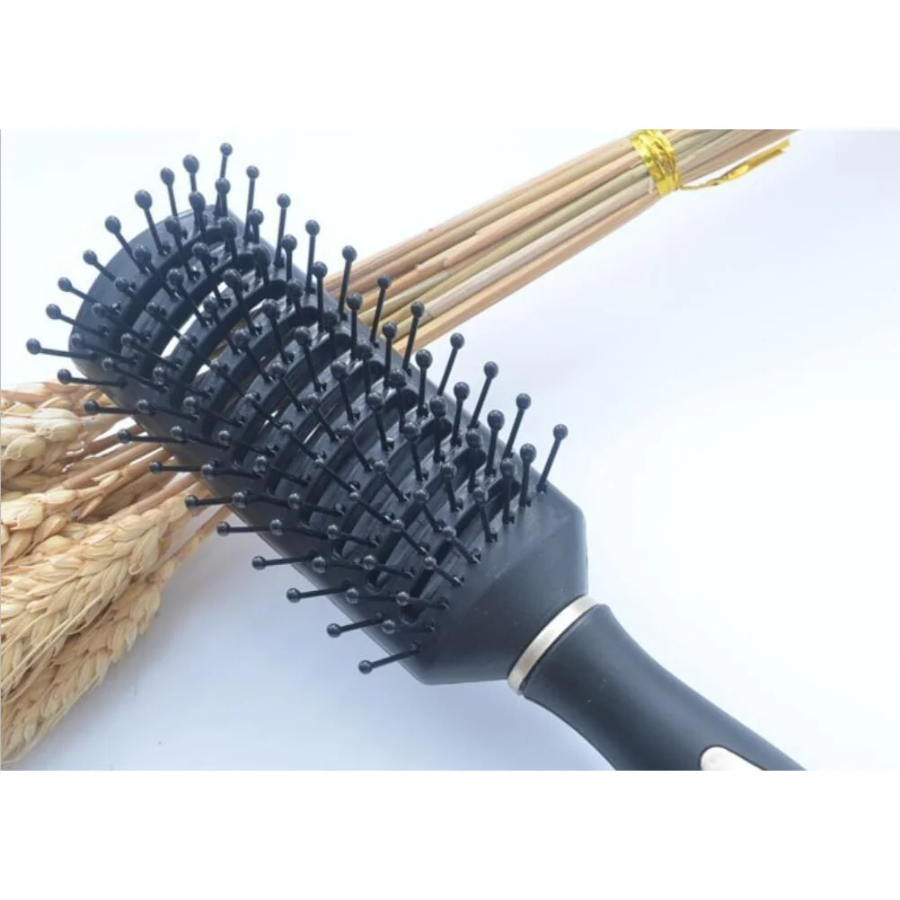 

2Pcs Antistatic Plastic Comb Rib Comb Portable Hairbrush Smooth Teeth Scalp Massage Blood Circulation Stimulation