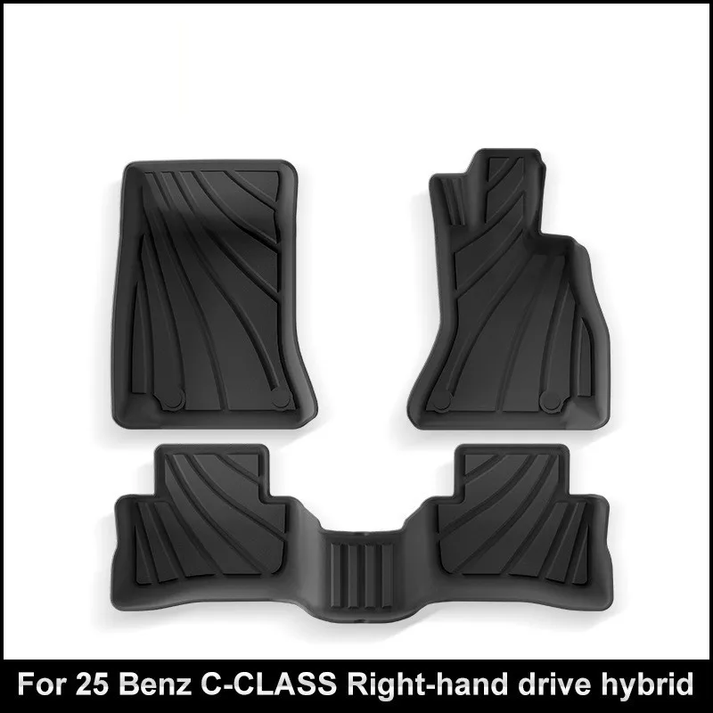 Use for BENZ C Class W206 Floor Mat W206 Car All-Weather Car Floor Mat Fit for W206 C200 C63 C250 Waterproof Car Floor Mat RHD