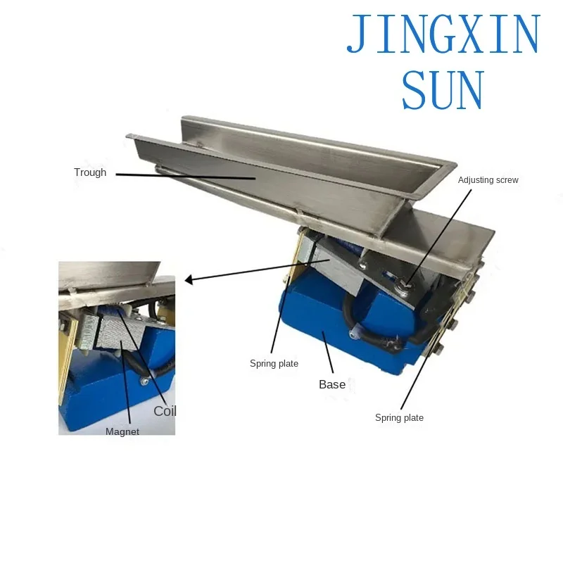 CheapGzv1 Miniatuur Electromagnetische Trillingsfeeder 220V Uniform Trillingslicht Feeder Electromagnetisch Trillend Voer
