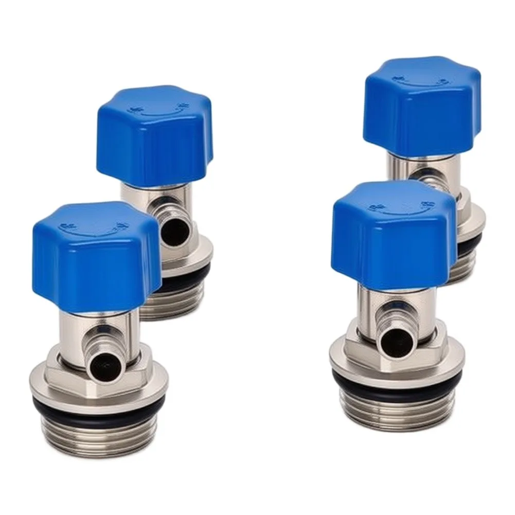Brass Manual For Exhaust Drain Valve For Underfloor Heating Radiator Water Air Release Efficient Plumbing Fitting 4pcs