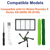 H-W Accessories For Irobot Roomba S Series S9+(9550) S9 (9150) Robot Vacuum, Replacement Parts Main Brush Side Brush Filters