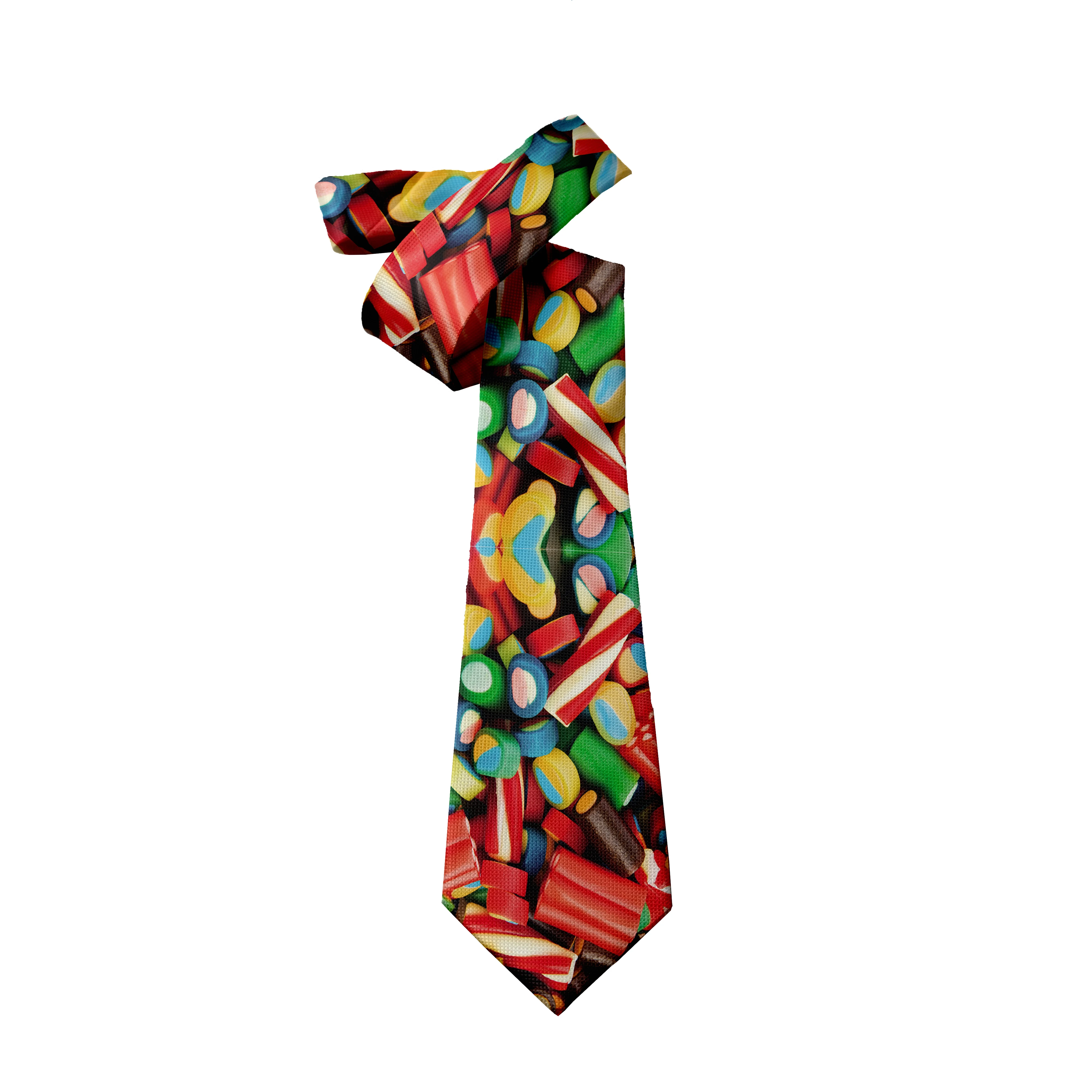 Funny candy snacks printed tie unisex casual creative novelty tie tie men's unique accessories wedding party business gift tie